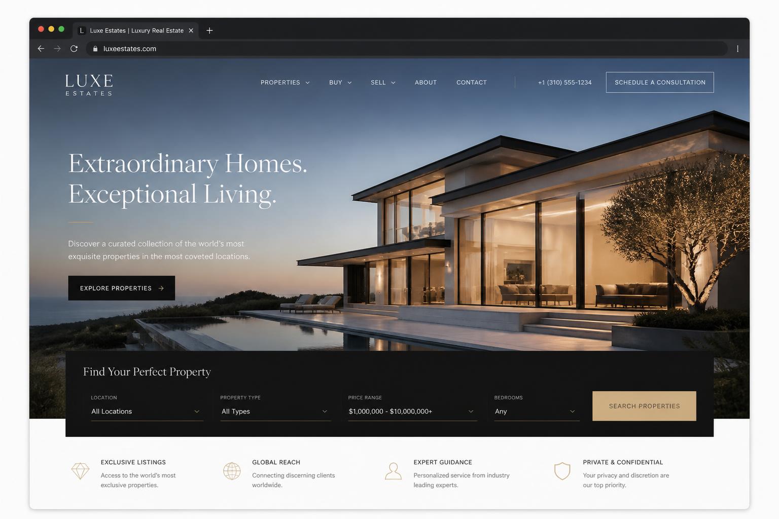 Real Estate website