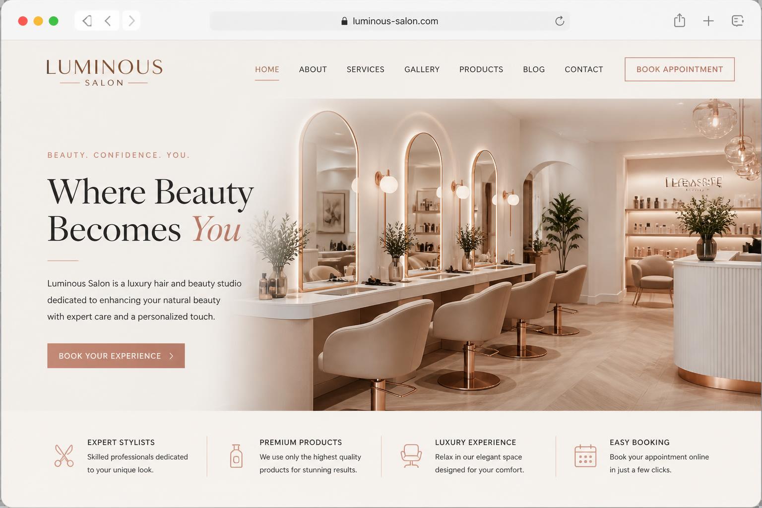 Salon website